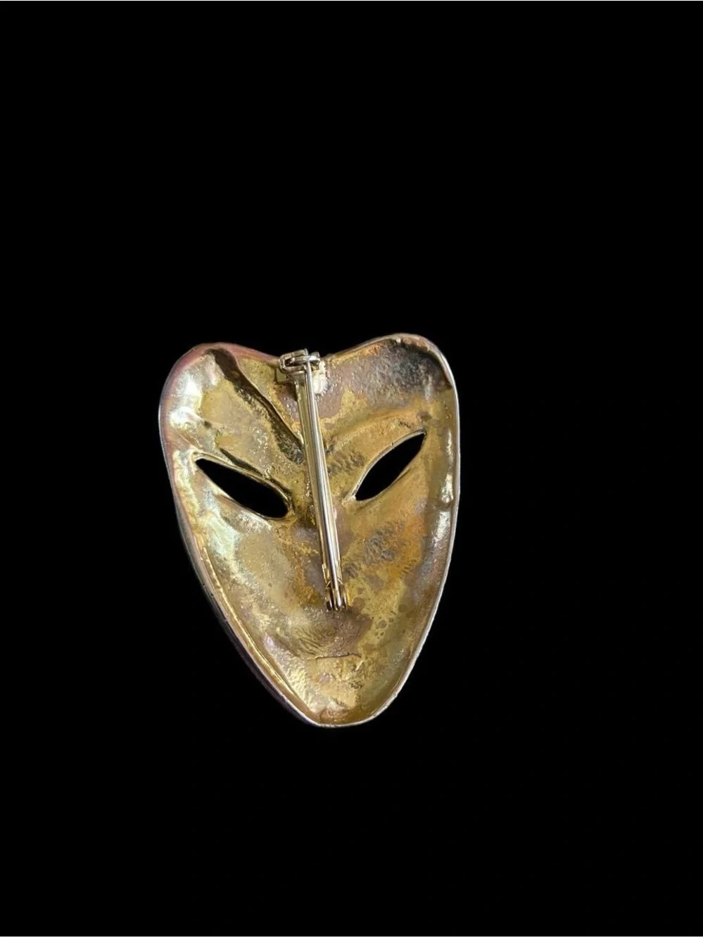 Handcrafted Ceramic Gold Face Wall Art Mask